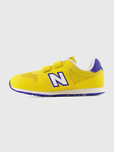 500 yellow sports shoes with logo detail - 3