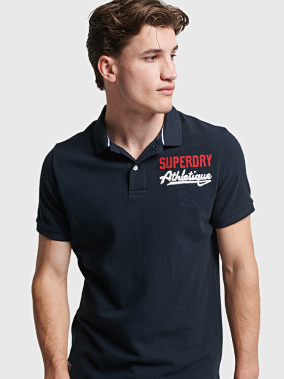 Tricou polo VINTAGE SUPERSTATE de culoare albastră - 1
