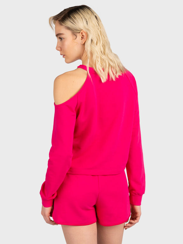 Off-shoulder sweatshirt with logo detail - 3