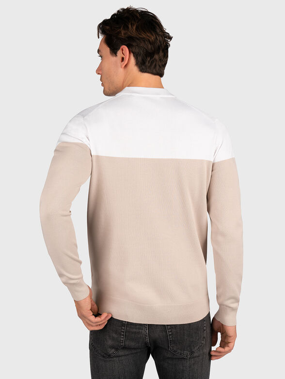 Sweater with color-block effect and logo accent - 2