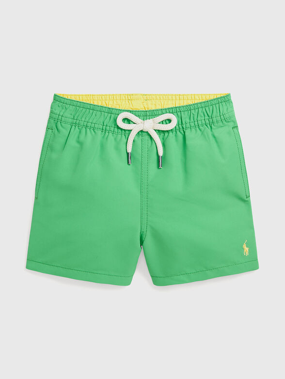 Green swim shorts - 1