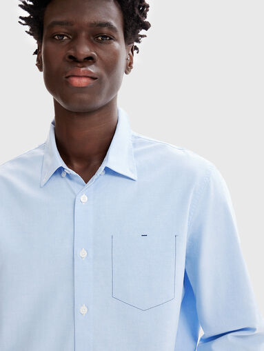 Cotton shirt with pocket  - 4