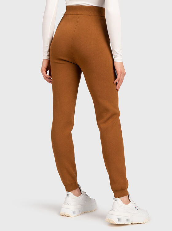 TARAZONA brown sports trousers with high waist - 2