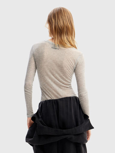 Ribbed floral blouse - 3