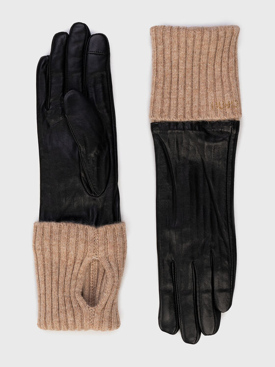 Black leather gloves  - 1