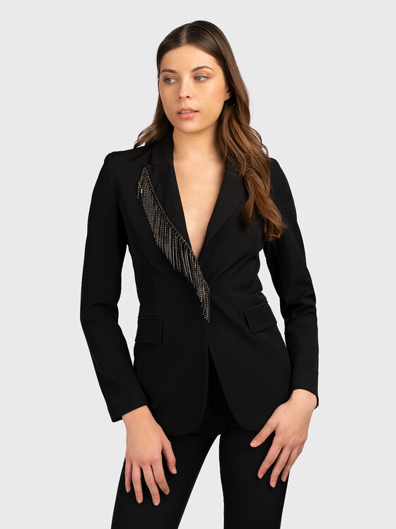 Black blazer with accent detail - 1