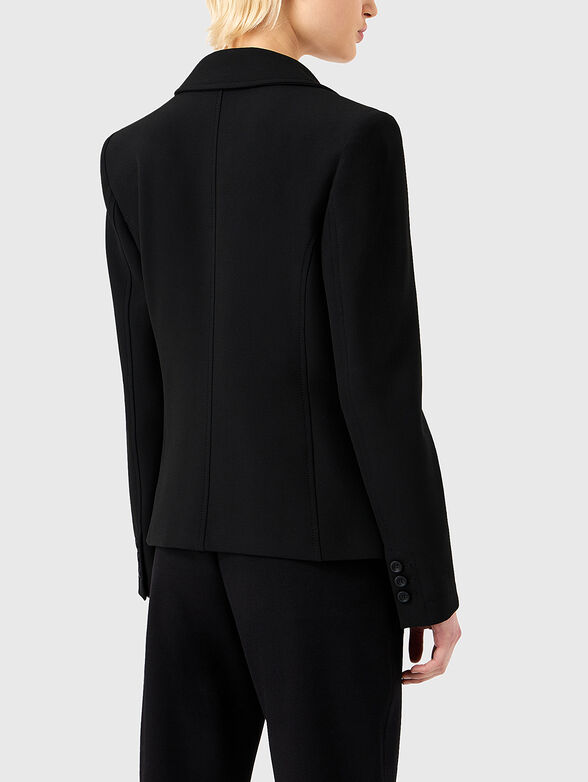 Black blazer with single-breasted fastening - 3
