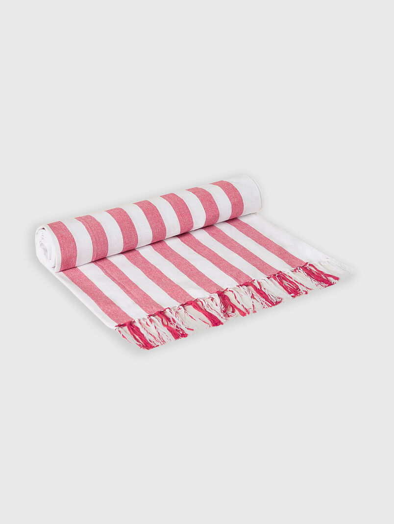 SUMMER GLAM beach towel with blue striped print - 3