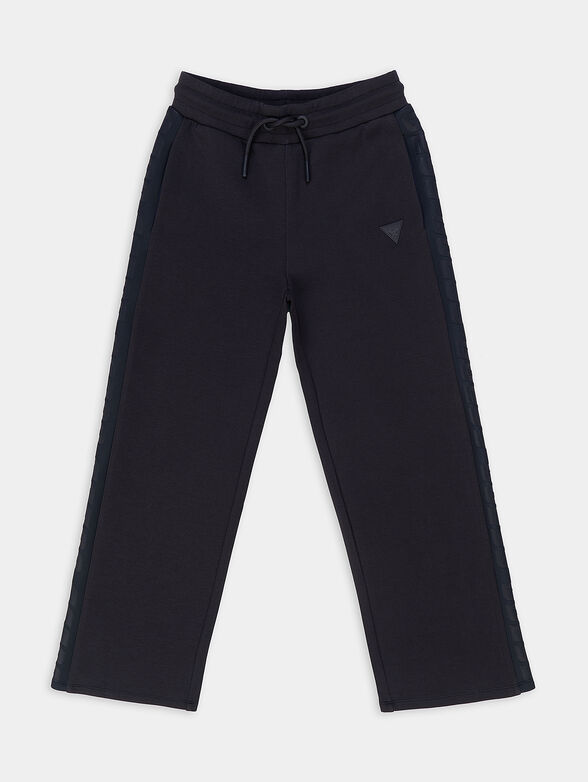 Sports pants with logo patch - 1