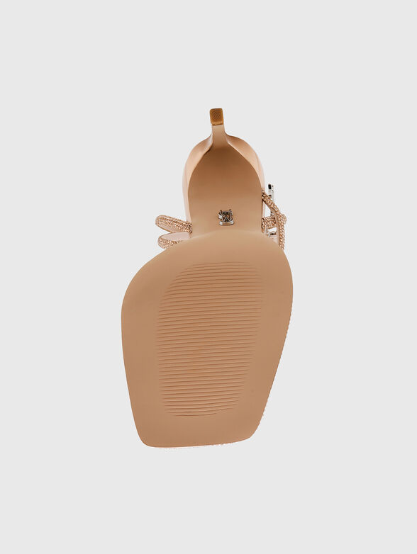 Black heeled sandals with logo - 5