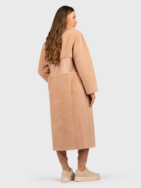 Double-face coat in beige color - 4