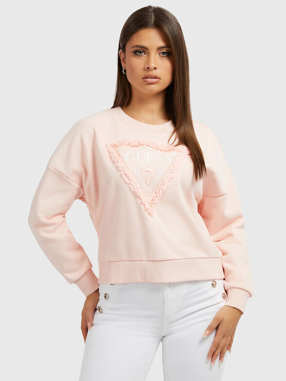 Pink pale sweatshirt with accent logo in  - 1
