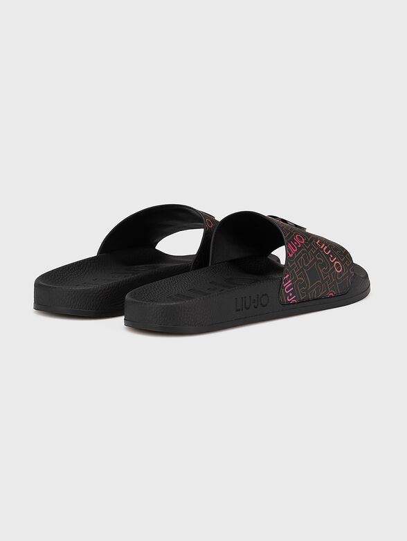 KOS 07 beach slippers with contrasting logo print - 3