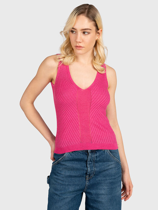 Blue knitted top