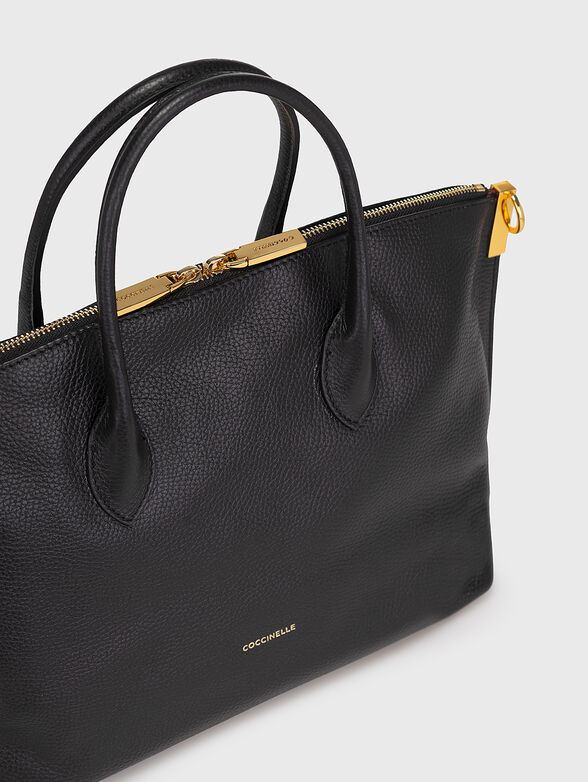 Leather bag with metal accents - 4
