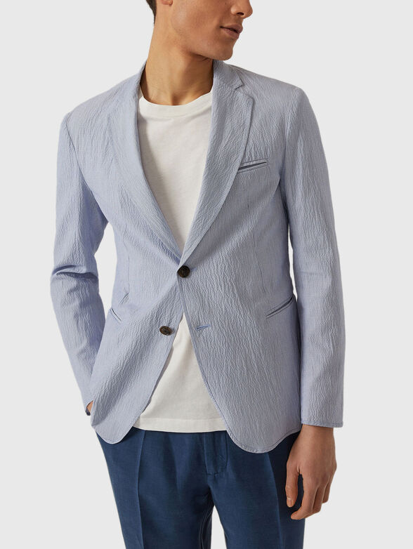 Light blue embossed jacket - 1