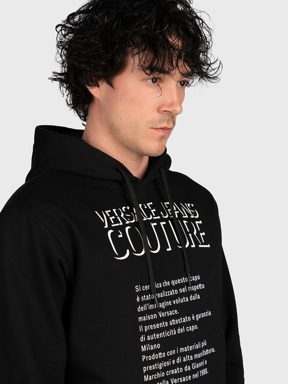 Black sweatshirt with print - 4