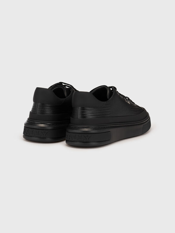 MAILY sports leather shoes with croco texture - 3
