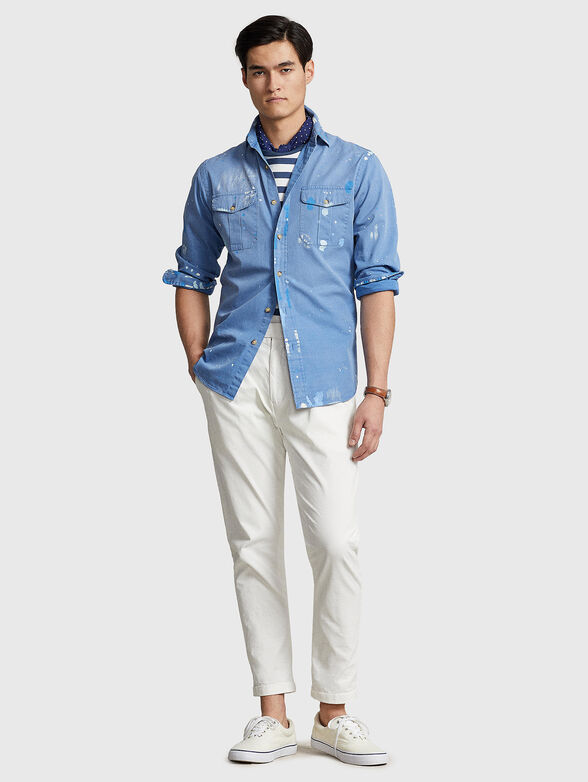 Cotton shirt with art details - 2