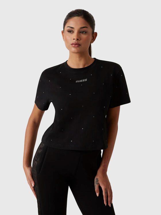 Tricou PRIMULA cu decolteu oval și cristale - 1