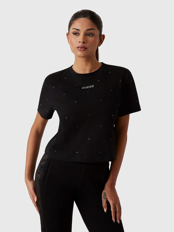PRIMULA rhinestones T-shirt with oval neckline - 1