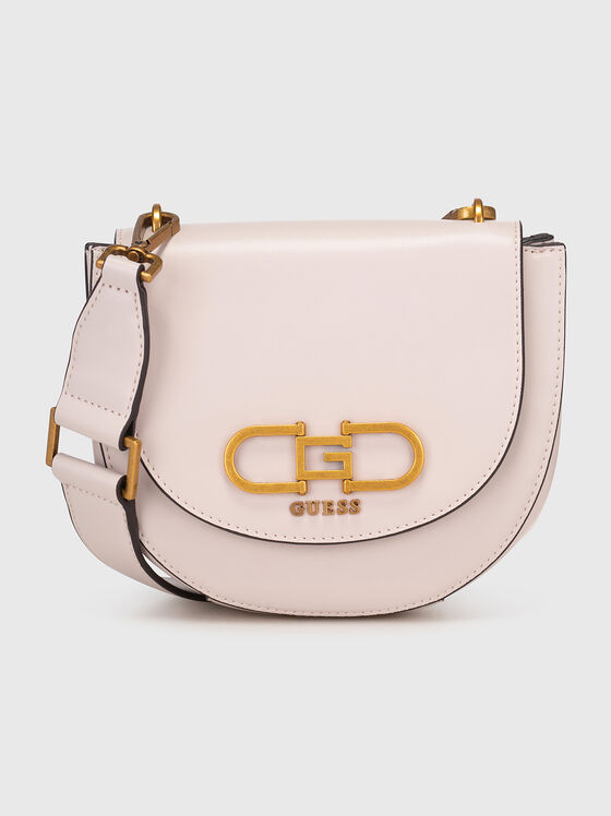 Black crossbody bag with metal logo accent - 1