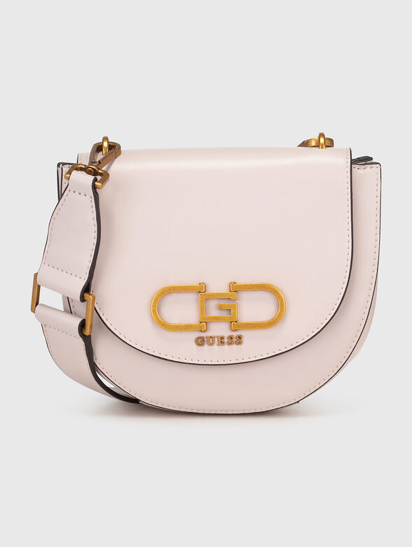 Black crossbody bag with metal logo accent - 1