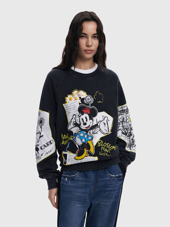 Hanorac din bumbac MINNIE cu decolteu oval - 1