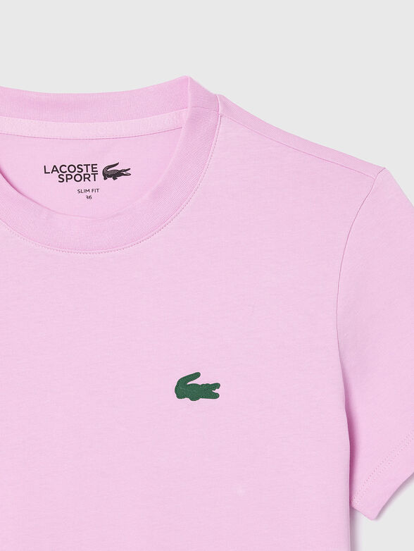 Pink T-shirt with logo detail  - 2