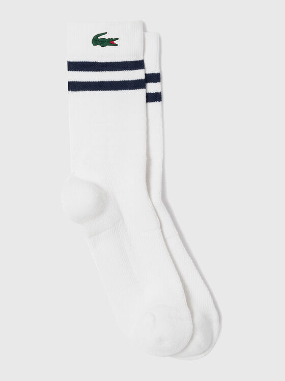 Socks with contrast stripes  - 1
