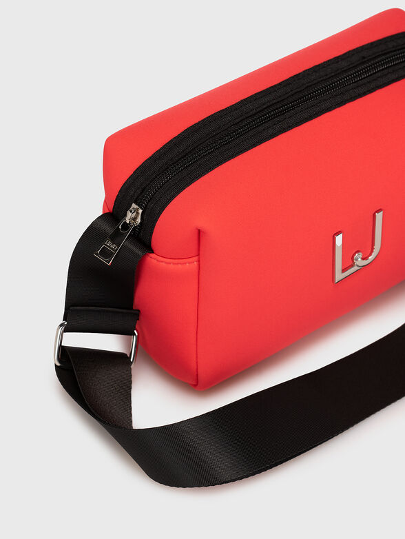 Black crossbody bag with logo detail - 4
