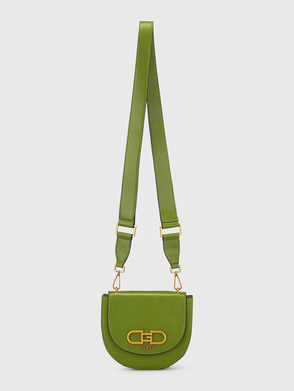 Black crossbody bag with metal logo accent - 2
