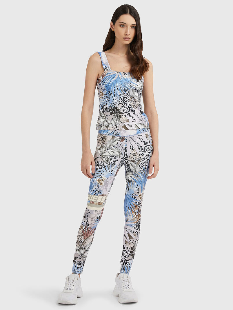 CARLENE sports leggings with floral print - 3
