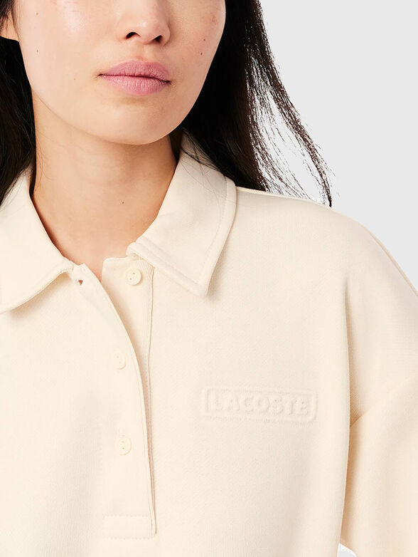 Sweatshirt with classic collar and logo - 4