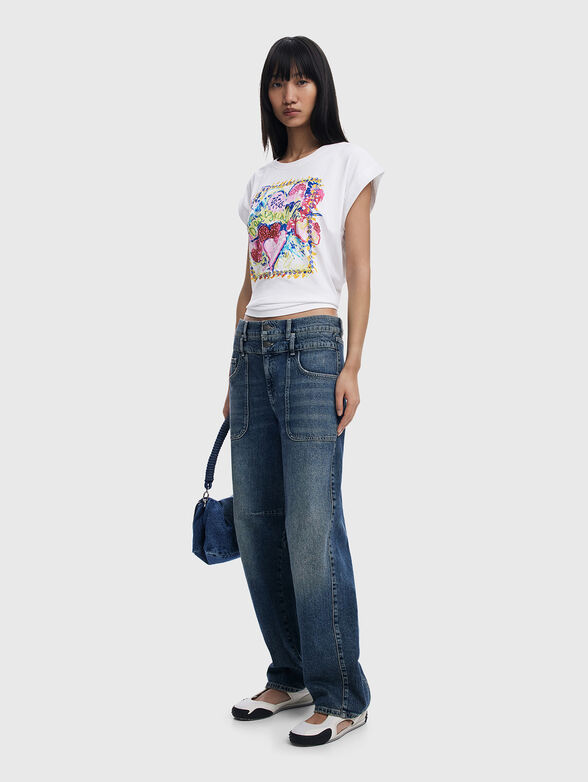 T-shirt with print and sequins - 2