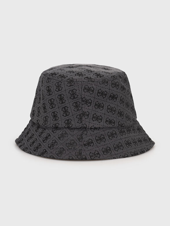 Bucket hat with monogram logo print in beige - 2