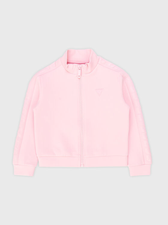 Cotton blend sweatshirt in pink  - 1