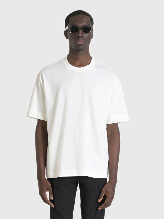 Tricou din bumbac cu decolteu oval - 1