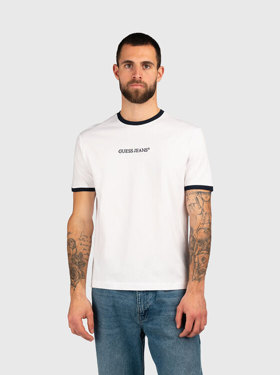 Tricou din bumbac cu margini contrastante - 1