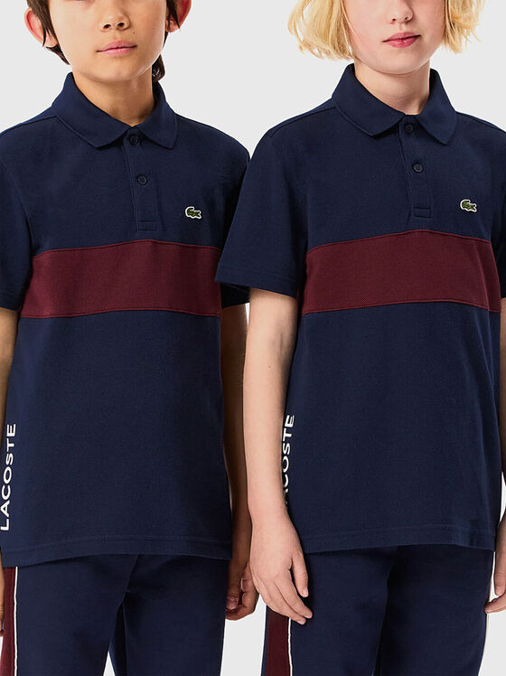 Tricou polo cu detaliu logo - 1