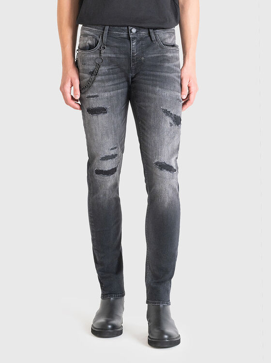 Blugi slim cu rupturi IGGY - 1