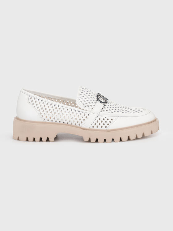 CORA 02 white loafers with perforations - 1