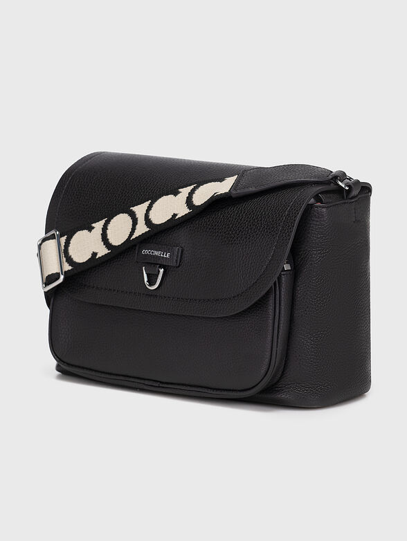 Black crossbody bag with metal detail - 5