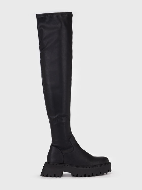 Black eco leather boots - 1