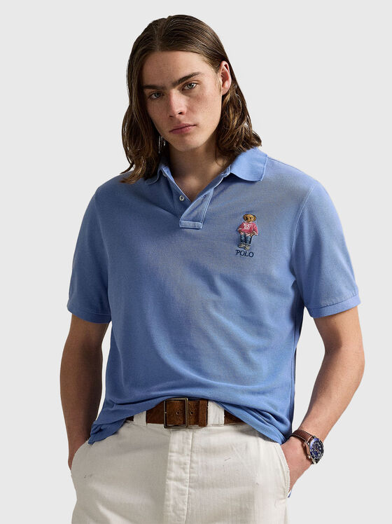 Tricou polo slim din bumbac cu broderie Polo Bear - 1