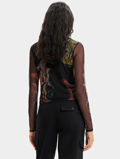 Tulle blouse with print - 3