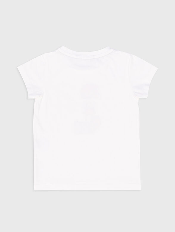 T-shirt with print and rhinestones - 2