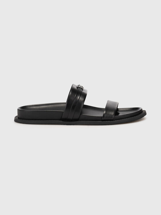 Sandale MANDY din piele cu logo - 1