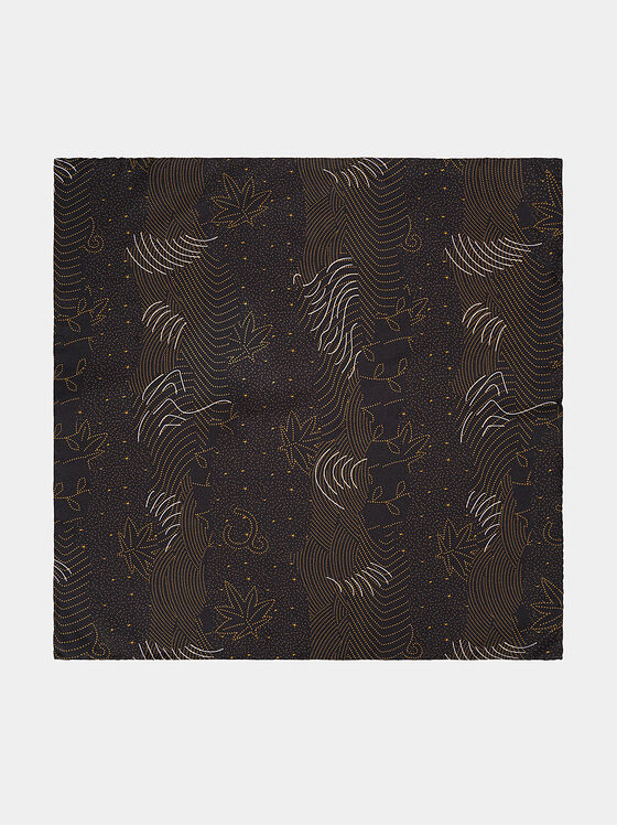 Silk handkerchief in black - 1