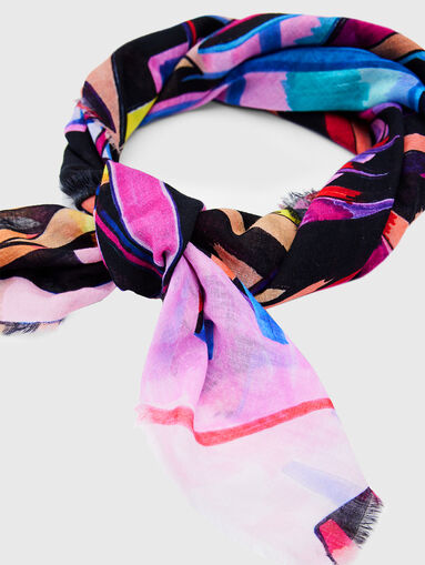 BEACH TIME scarf with flroal print - 4